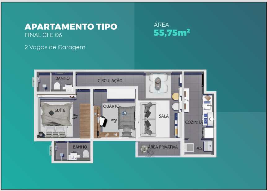 Apartamento à venda com 2 quartos, 56m² - Foto 12