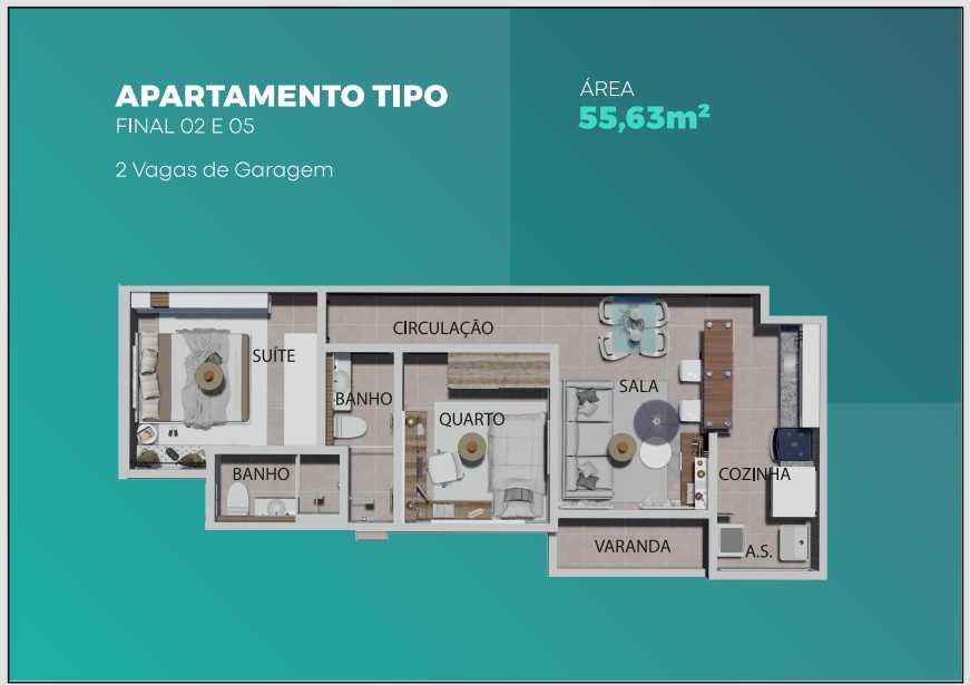 Apartamento à venda com 2 quartos, 56m² - Foto 11