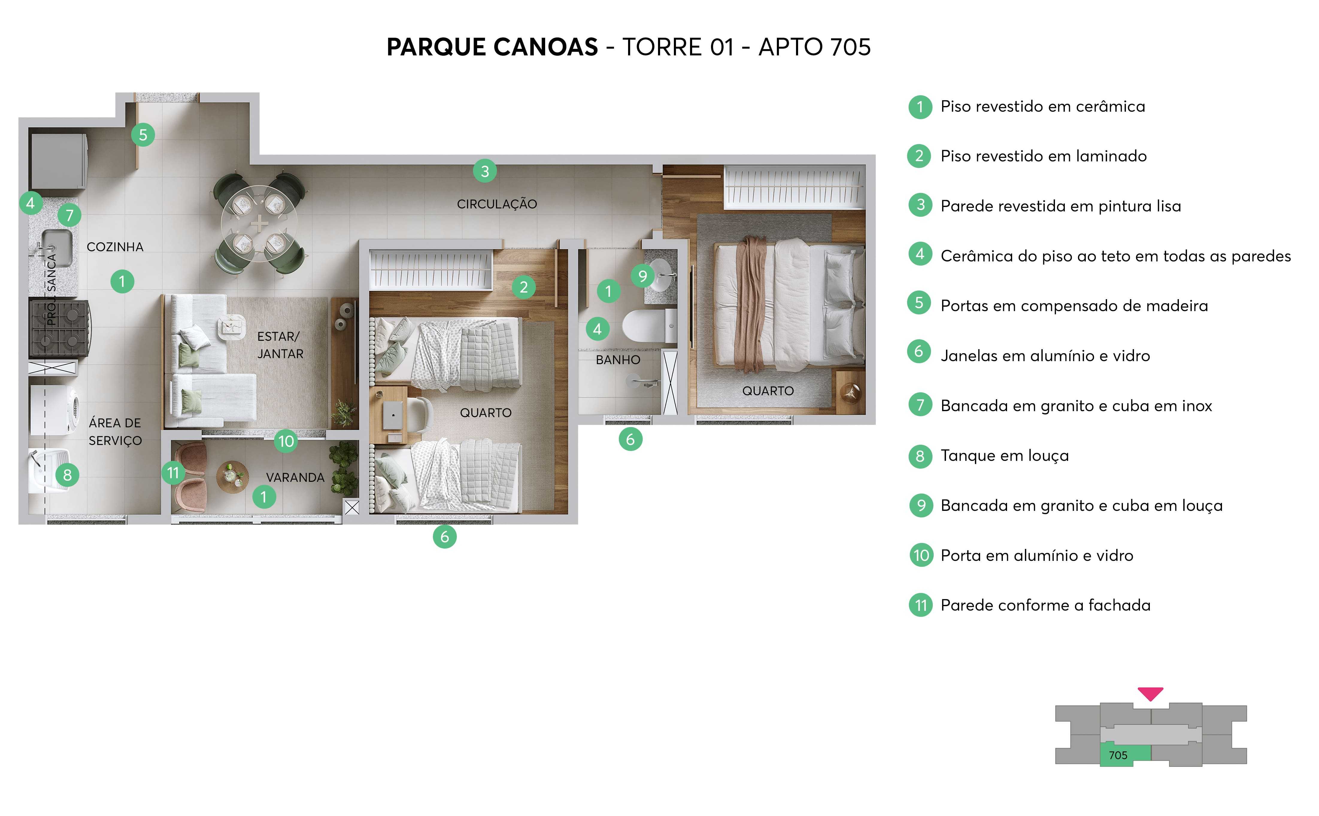 Apartamento à venda com 2 quartos, 43m² - Foto 6