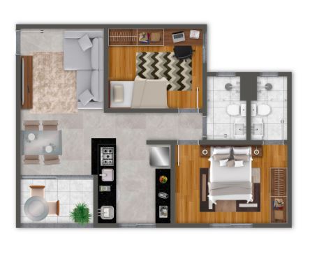 Apartamento à venda com 2 quartos, 56m² - Foto 6