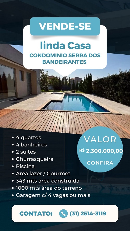 Casa de Condomínio à venda com 4 quartos, 343m² - Foto 1