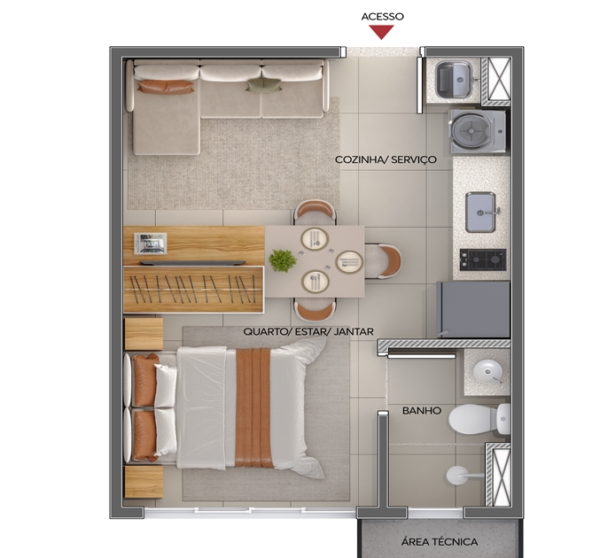 Apartamento à venda com 1 quarto, 25m² - Foto 15