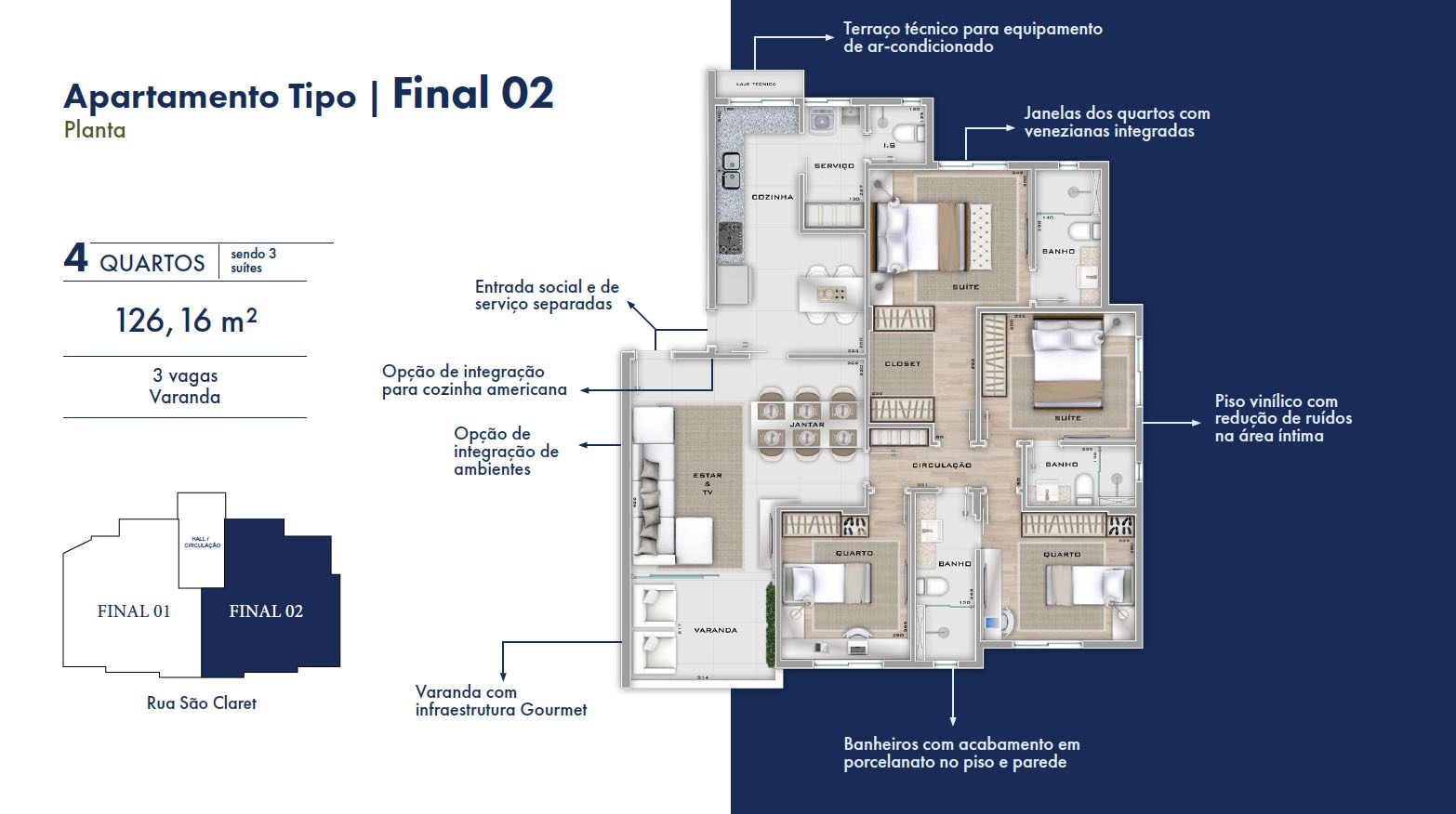 Apartamento à venda com 4 quartos, 127m² - Foto 9