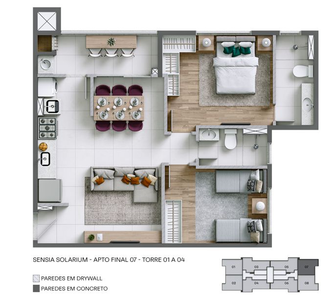 Apartamento à venda com 2 quartos, 58m² - Foto 22