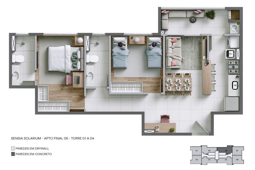 Apartamento à venda com 2 quartos, 58m² - Foto 16