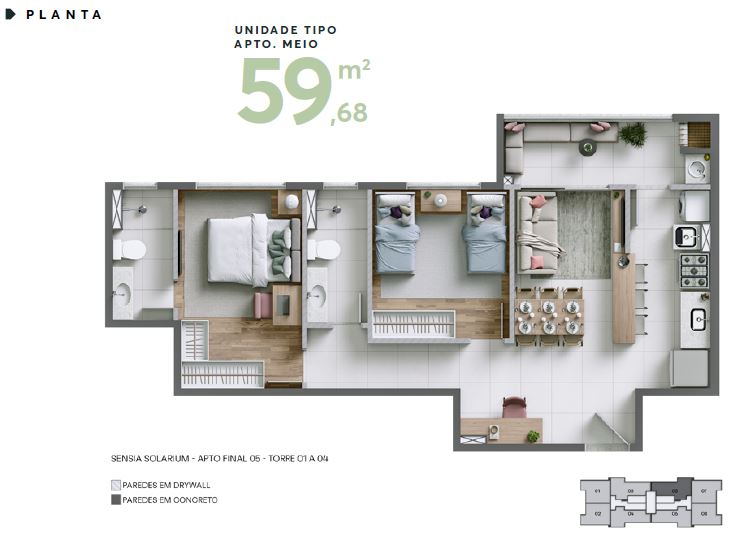 Apartamento à venda com 2 quartos, 53m² - Foto 16