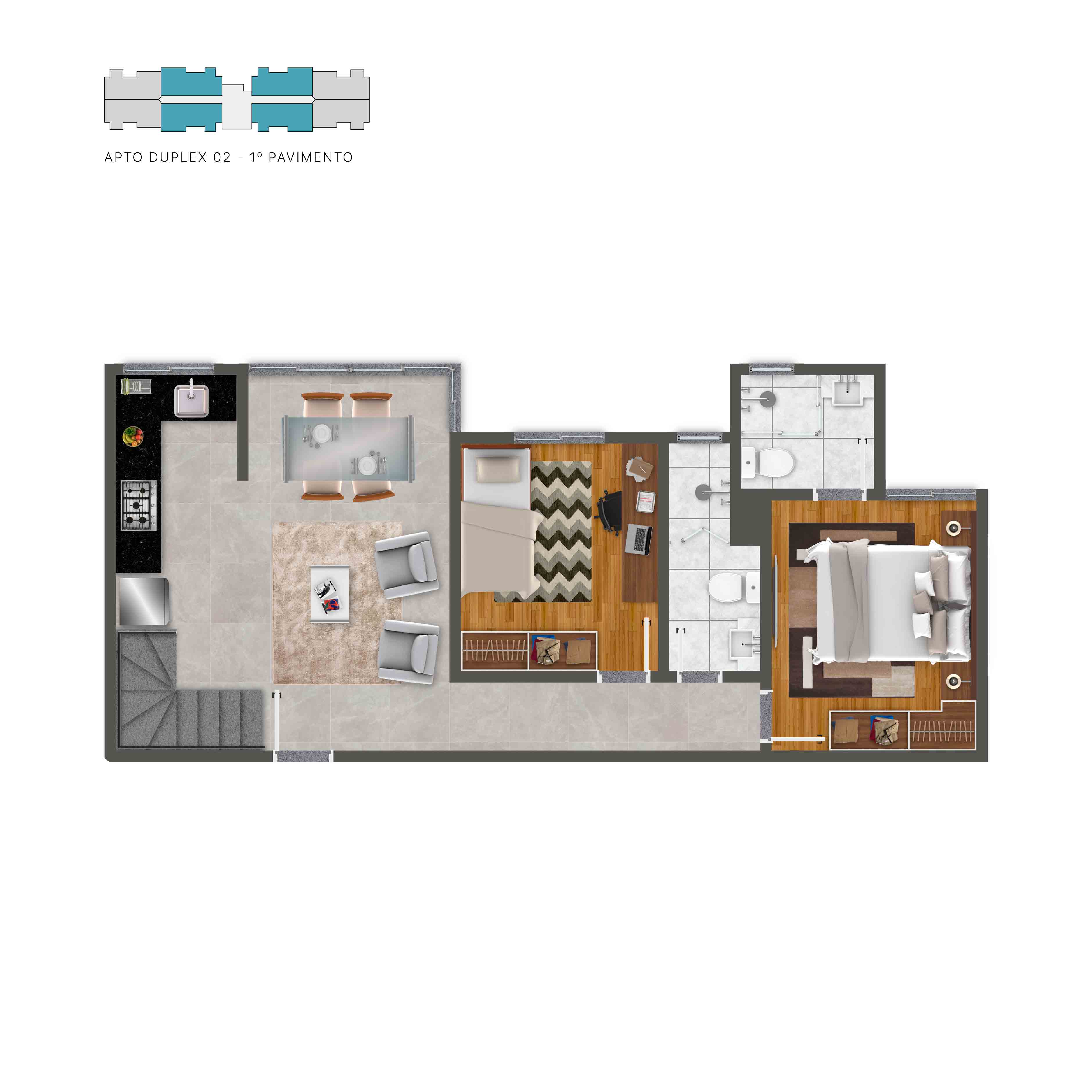 Cobertura à venda com 2 quartos, 103m² - Foto 2