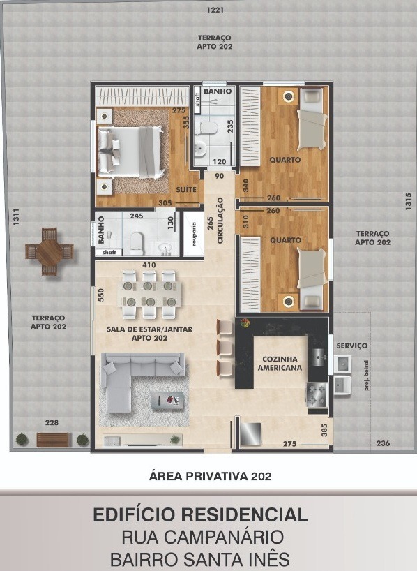 Apartamento à venda com 3 quartos, 24m² - Foto 3