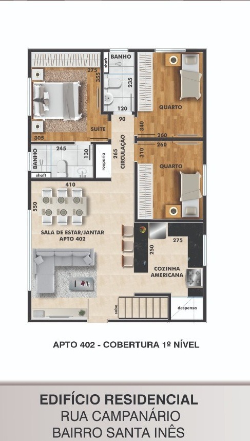 Cobertura à venda com 3 quartos, 68m² - Foto 3