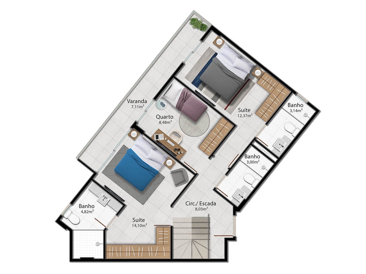 Apartamento à venda com 2 quartos, 69m² - Foto 20