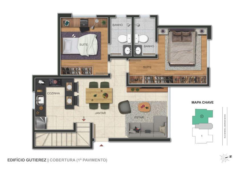 Apartamento à venda com 2 quartos, 61m² - Foto 5