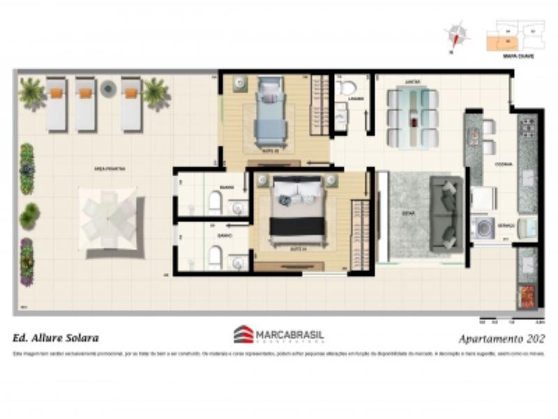 Apartamento à venda com 2 quartos, 61m² - Foto 5