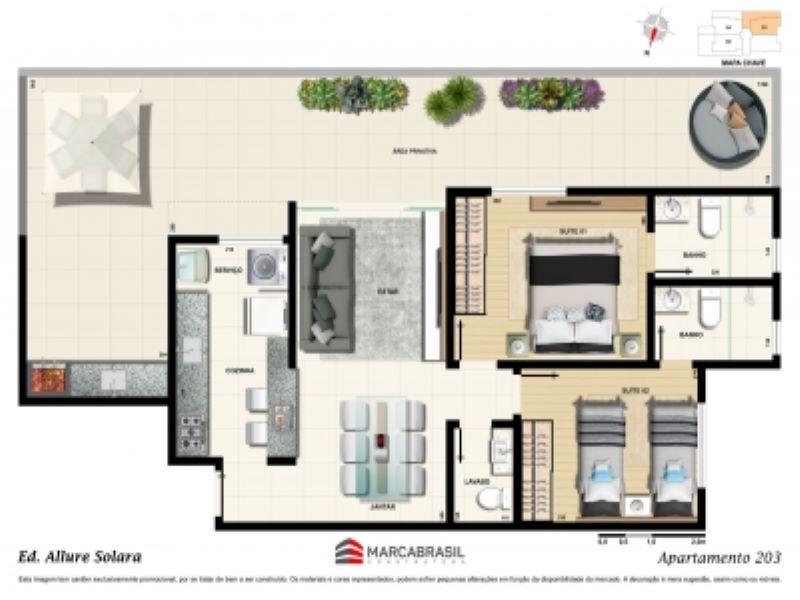 Apartamento à venda com 2 quartos, 61m² - Foto 6