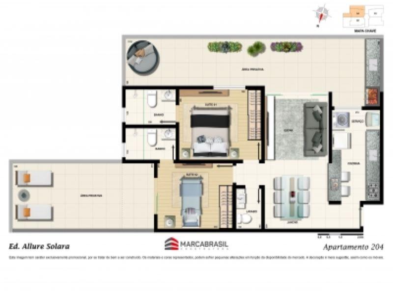 Apartamento à venda com 2 quartos, 61m² - Foto 7