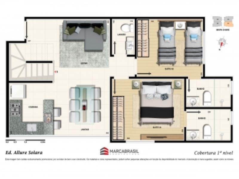 Apartamento à venda com 2 quartos, 61m² - Foto 9