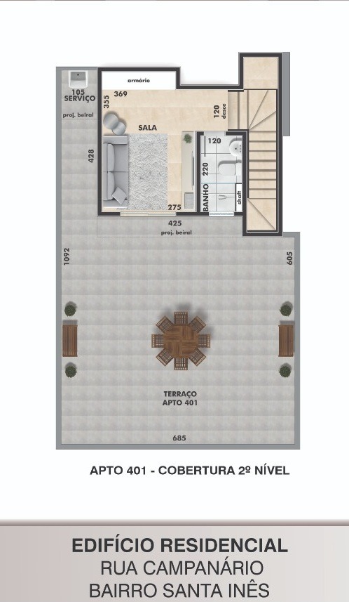 Cobertura à venda com 3 quartos, 66m² - Foto 4