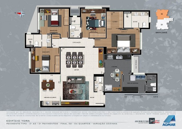 Apartamento à venda com 4 quartos, 147m² - Foto 6