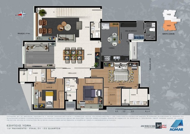 Apartamento à venda com 4 quartos, 147m² - Foto 5