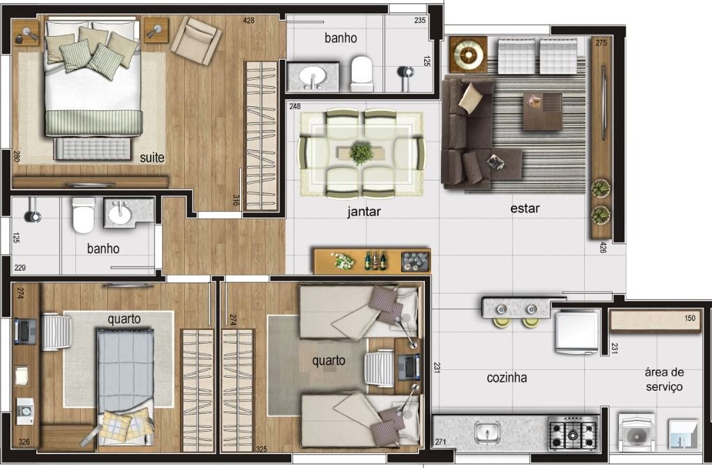 Apartamento à venda com 3 quartos, 77m² - Foto 4